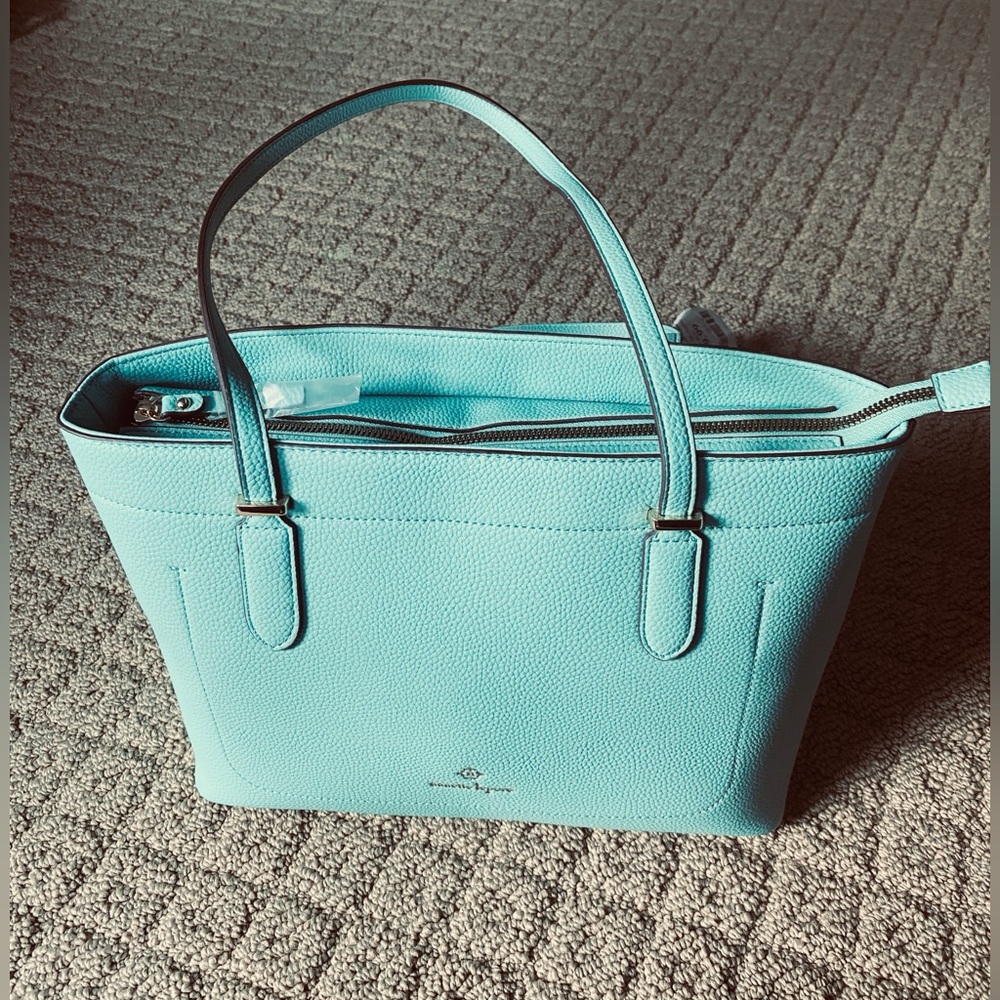 Nanette Lepore Aqua Blue & Floral Purse Set